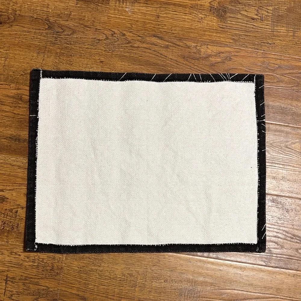 Black and White Halloween Doormat